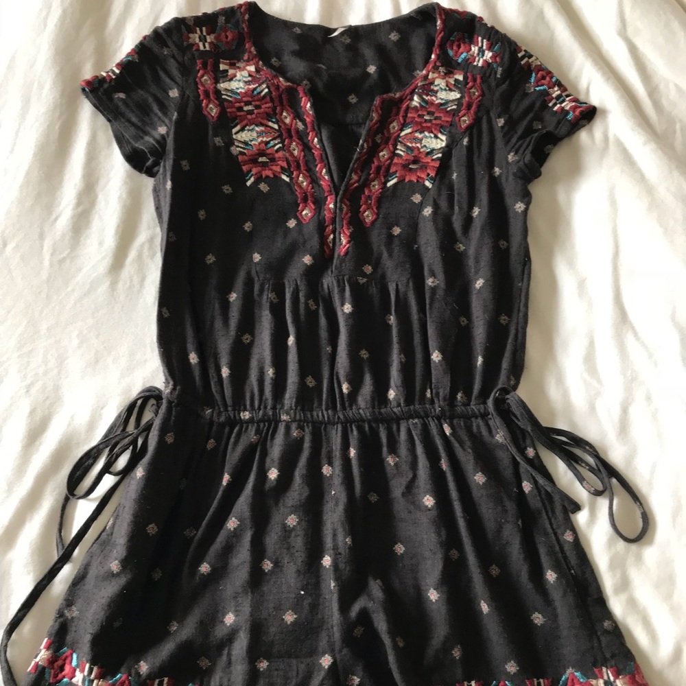 Free People Embroidered Romper